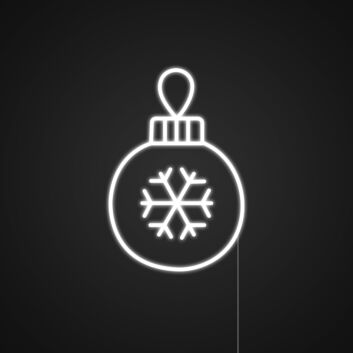 Christmas Ball Snowflake Neon Sign