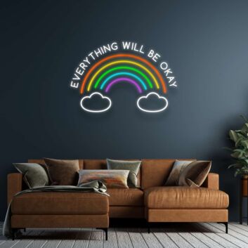 Everything Will Be Okay Neon Sign