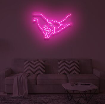 &quot;HOLD MY HAND&quot; LED Neon Sign