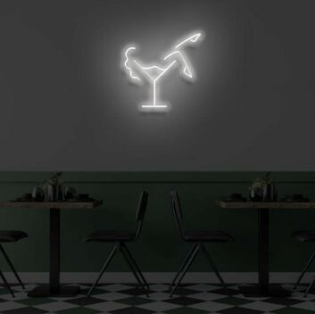 MARTINI GLASS&quot; LED Neon Sign