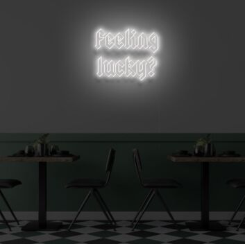 &quot;FEELING LUCKY&quot; LED Neon Sign