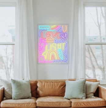 Love and Light Neon Sign