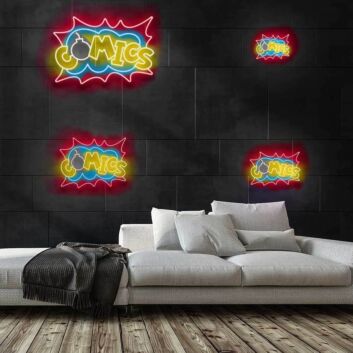 Comics Neon Sign