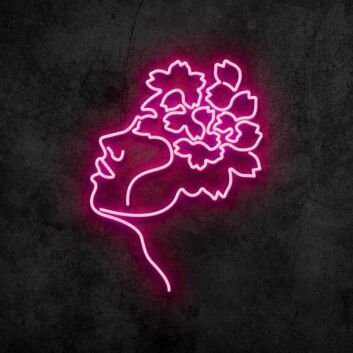 Flower Face Neon Sign