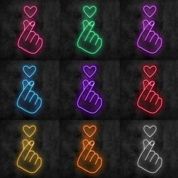 Heart Hands Neon Sign
