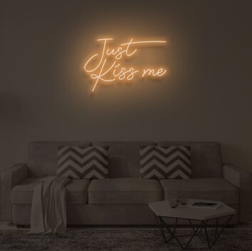Embrace Romance with 'Just Kiss Me' Neon Sign