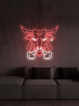 Bull Football Neon Sign