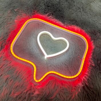 Like Instagram Heart Neon Sign