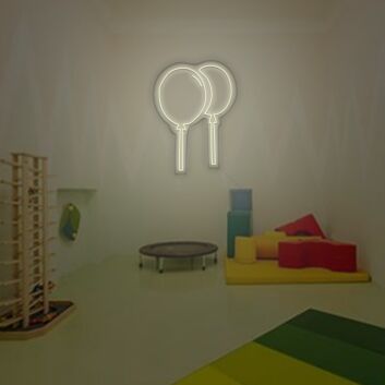 2 Balloons Neon Sign