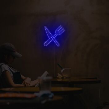 Cutlery Neon Sign