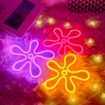 Spongebob Flowers Led Neon Sign