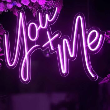 Wedding You + Me Neon Sign for Reception