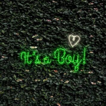 Its A Boy With Heart Neon Sign