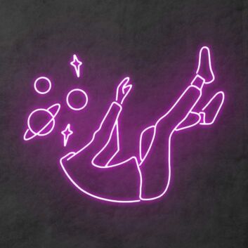 &#39;Space Falling&#39; Neon Sign