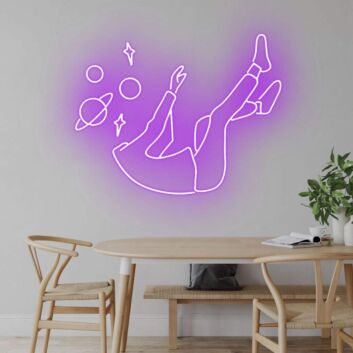 &#39;Space Falling&#39; Neon Sign