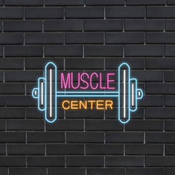 Plug And Play Neon Sign Muscle Center