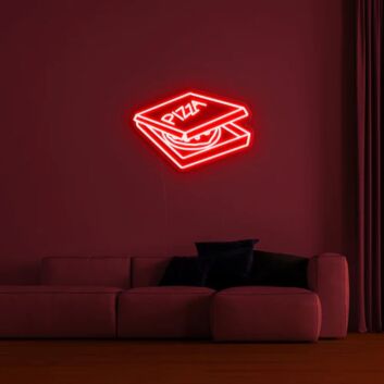 Pizza Box Led Neon Sign Restaurants Decorations
