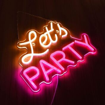 Lets Party Led Neon Sign For Wall Decor Party Sign