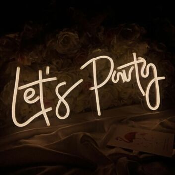 Led Neon Sign Lets Party Sign Gift &amp; Party Sign
