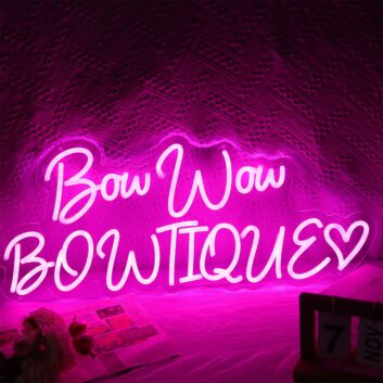 Bow Wow Bowtique Neon Sign