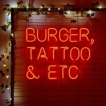 Burger Tattoo And Etc Neon Sign
