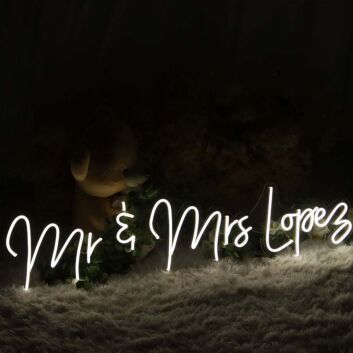 Mr And Mrs Lovers Neon Sign