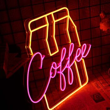Coffee Milk Carton Neon Sign
