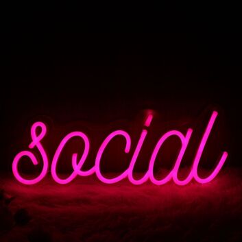 Social Neon Sign