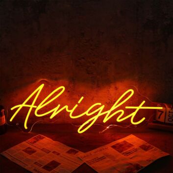 Alright Red Neon Sign