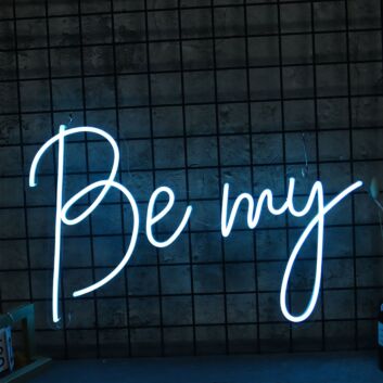 Be My Blue Neon Sign