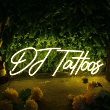 DJ Tattoos Neon Sign