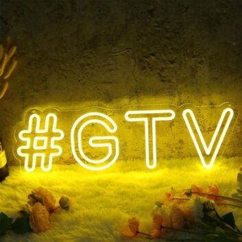 GTV Yellow Neon Sign