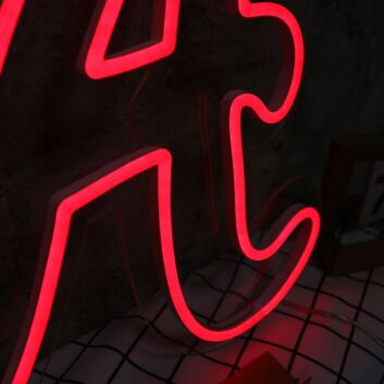Capital Letter A Red Neon Sign