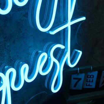 Be Our Guest Blue Neon Sign
