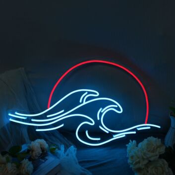 Sunset And Waves Neon Sign