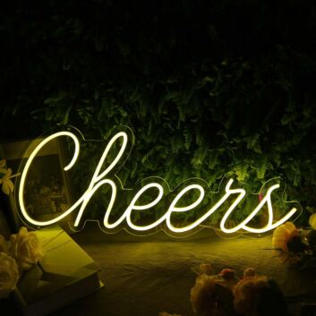 Cheers Yellow Custom Neon Sign