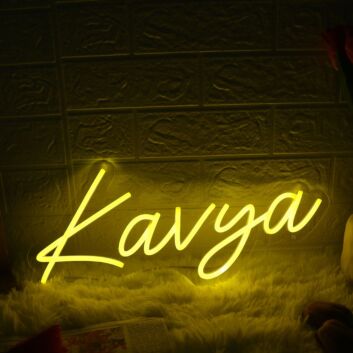 Kavya Yellow Neon Sign