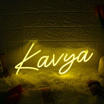 Kavya Yellow Neon Sign