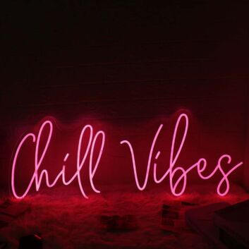 Chill Vibes Red Custom Neon Sign