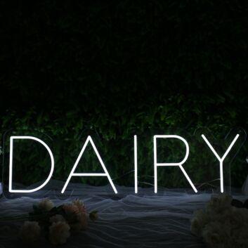 Dairy White Neon Sign