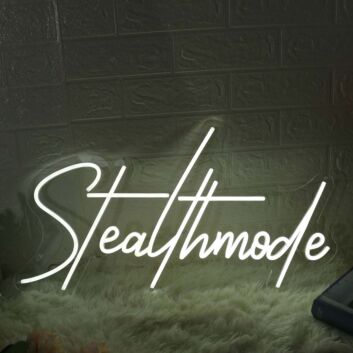 Stealthmode White Neon Sign