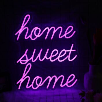 Home Sweet Home Pink Neon Sign