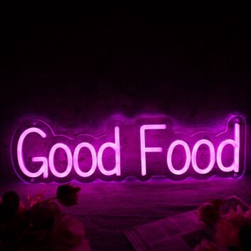 Good Food Pink Neon Sign