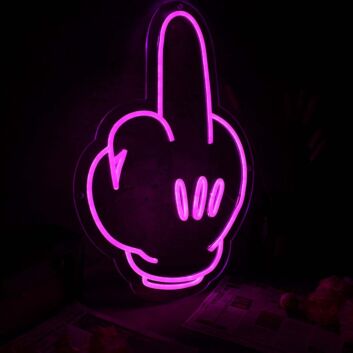 Mickey's Middle Finger Pink Neon Sign
