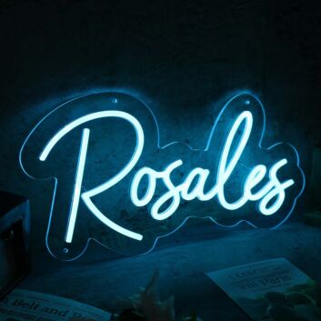 Rosales Blue Neon Sign