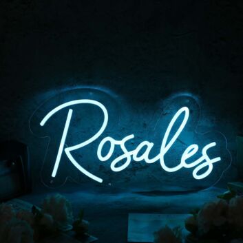 Rosales Blue Neon Sign
