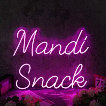 Mandi Snack Purple Neon Sign
