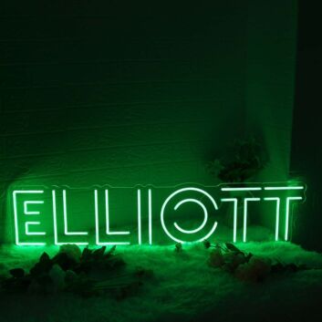 ELLIOTT Green Neon Sign