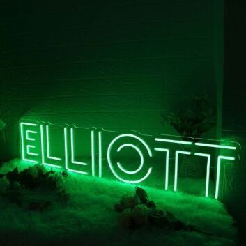 ELLIOTT Green Neon Sign