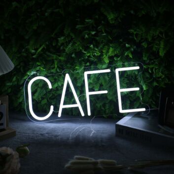 CAFE White Custom LED Neon Sign